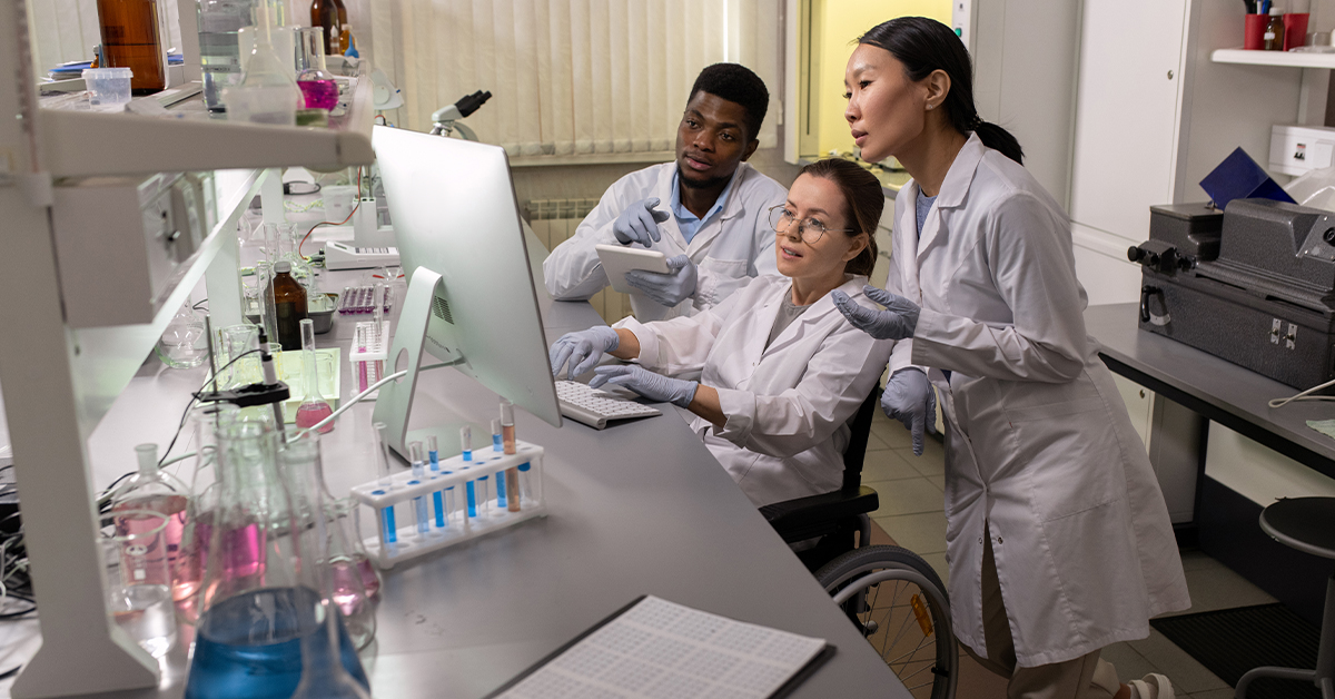 business team reviewing data