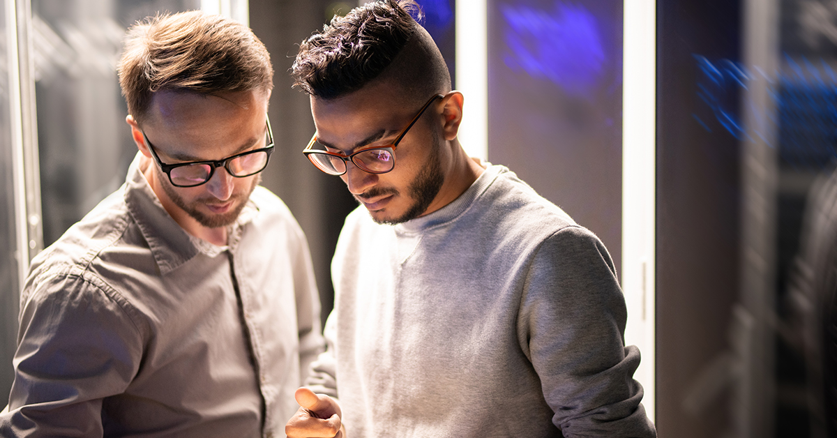 business team reviewing data